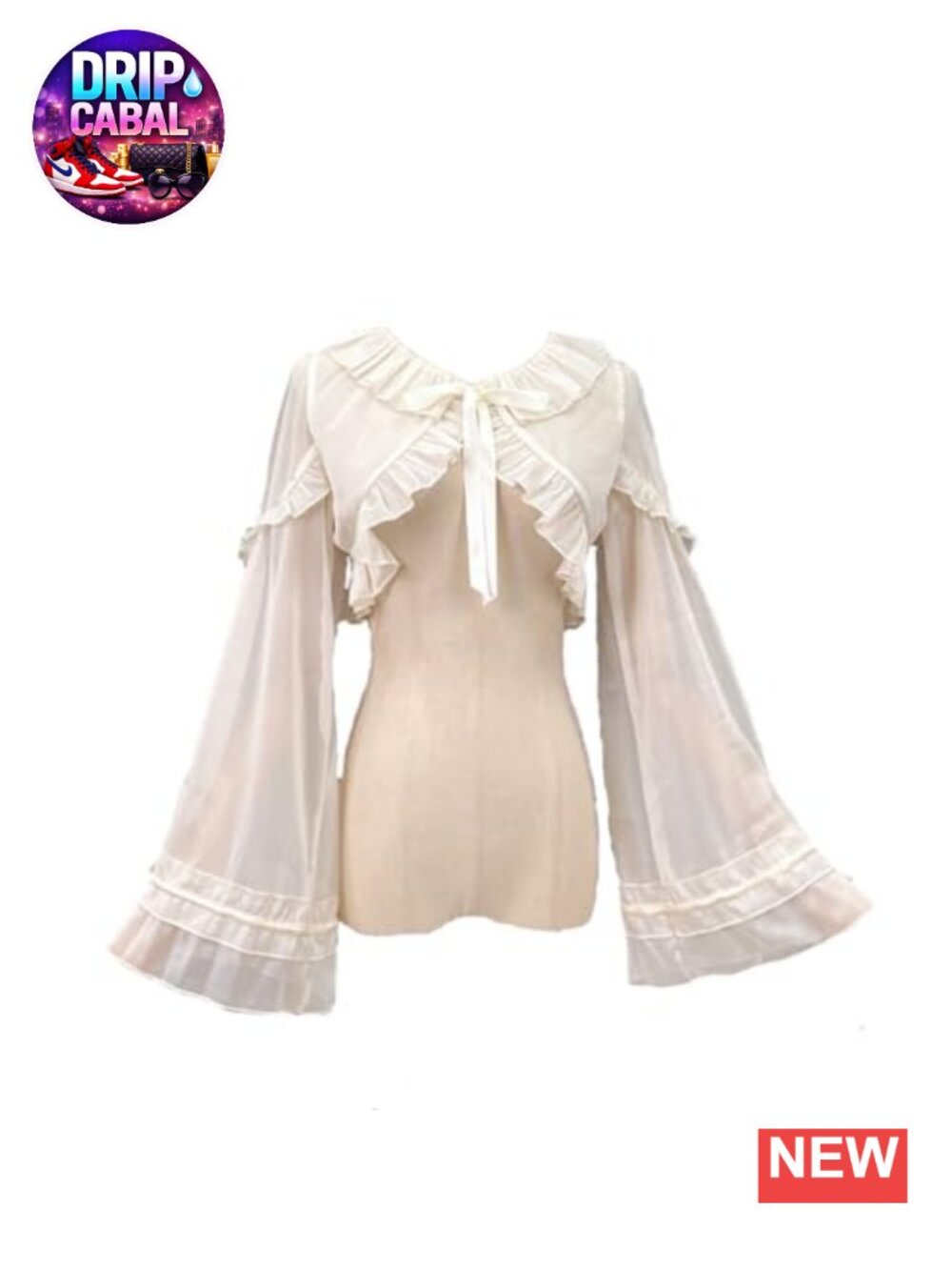 Long Sleeve Lolita Blouse Peter Pan Collar Victorian Frilly Lace Up Top